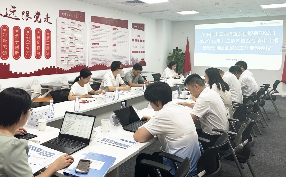 佛山三龍灣投資控股有限公司召開清產(chǎn)核資專項審計報告整改專題會暨廉政風險防控工作會議